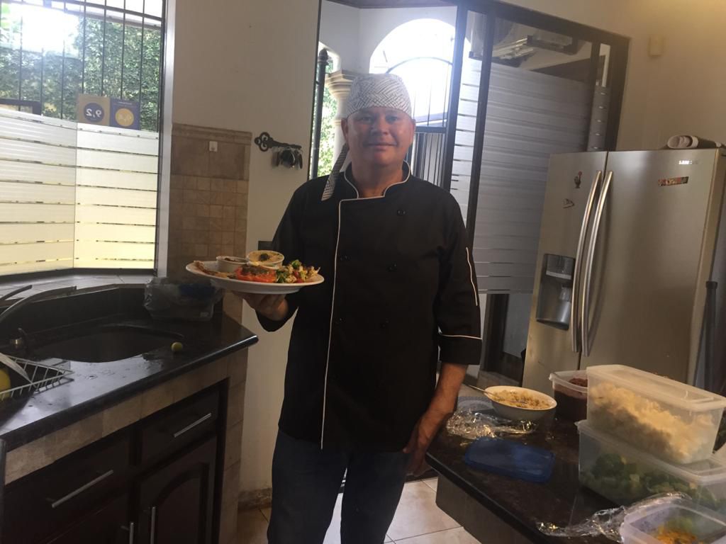 Family cooking in the kitchen