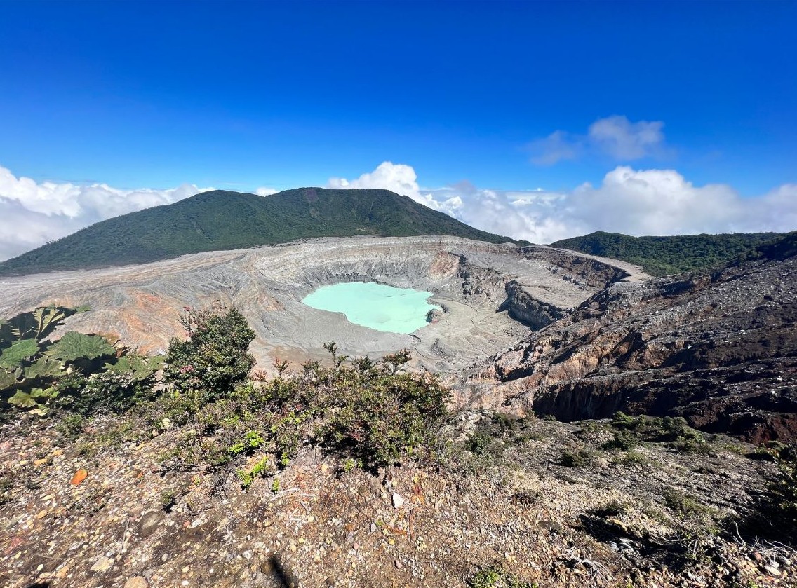 The majestic Poás Volcano crater